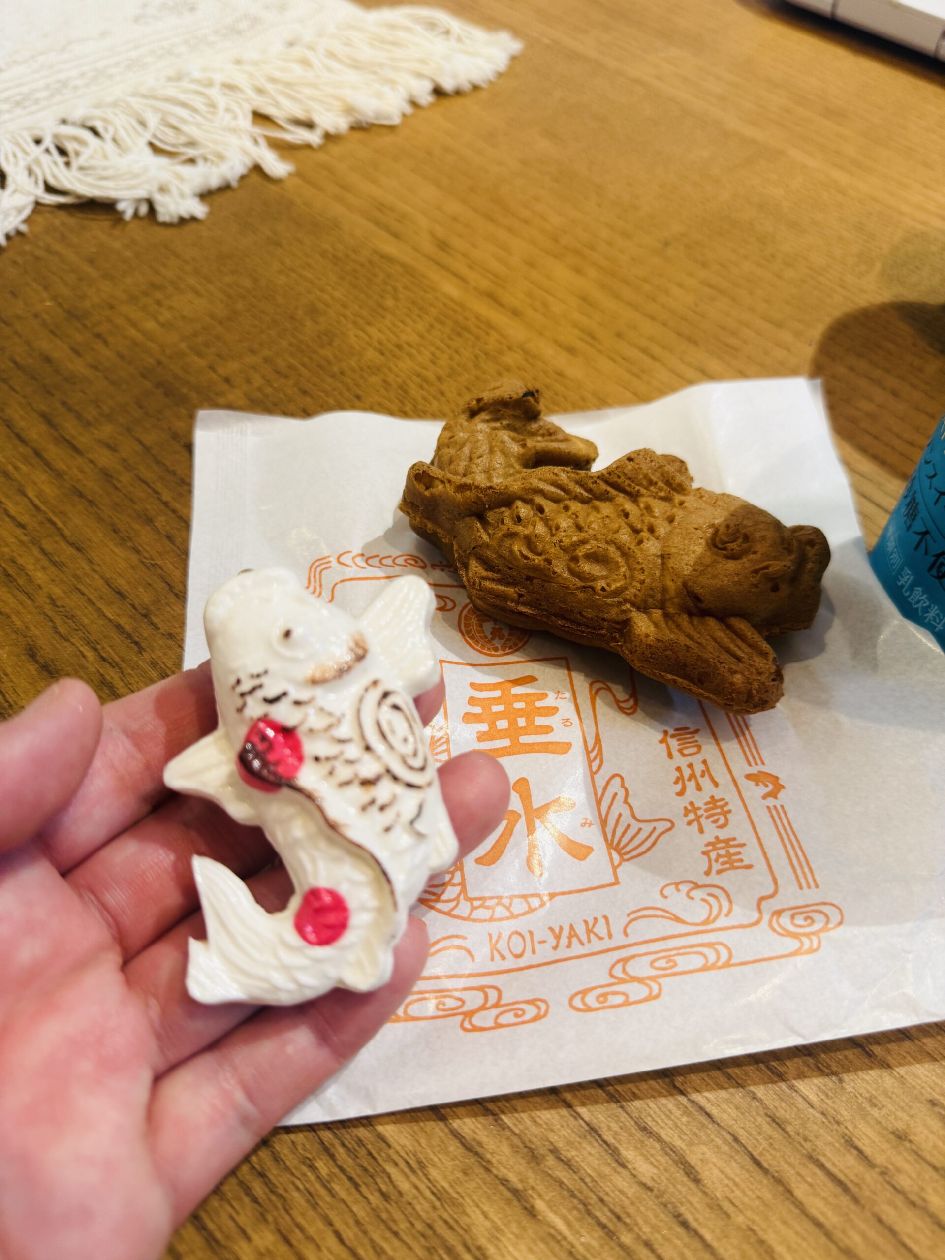 藤田九衛門商店　鯉焼き屋オリジナルキーホルダー　錦鯉